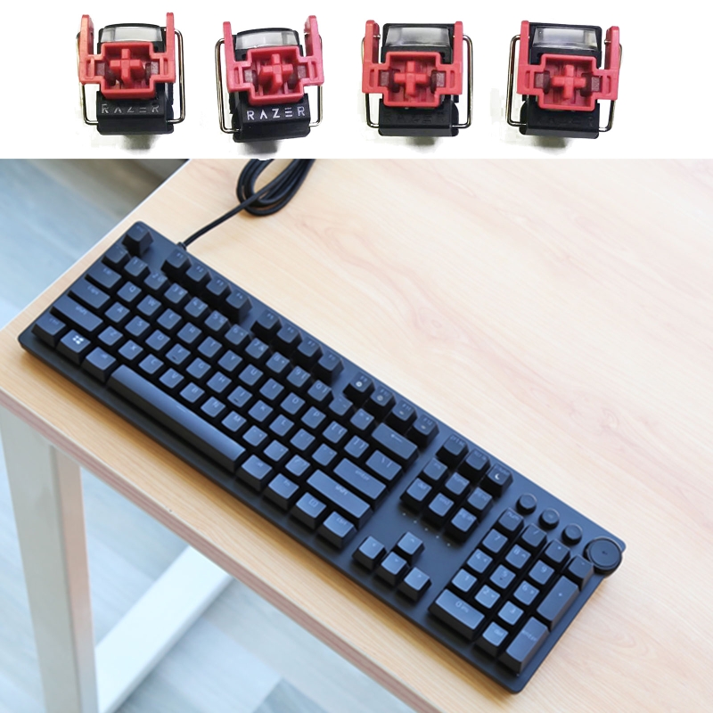 Gaming Keyboard Hot Swappable - 4Pcs V2 Slient Liner Red Optical