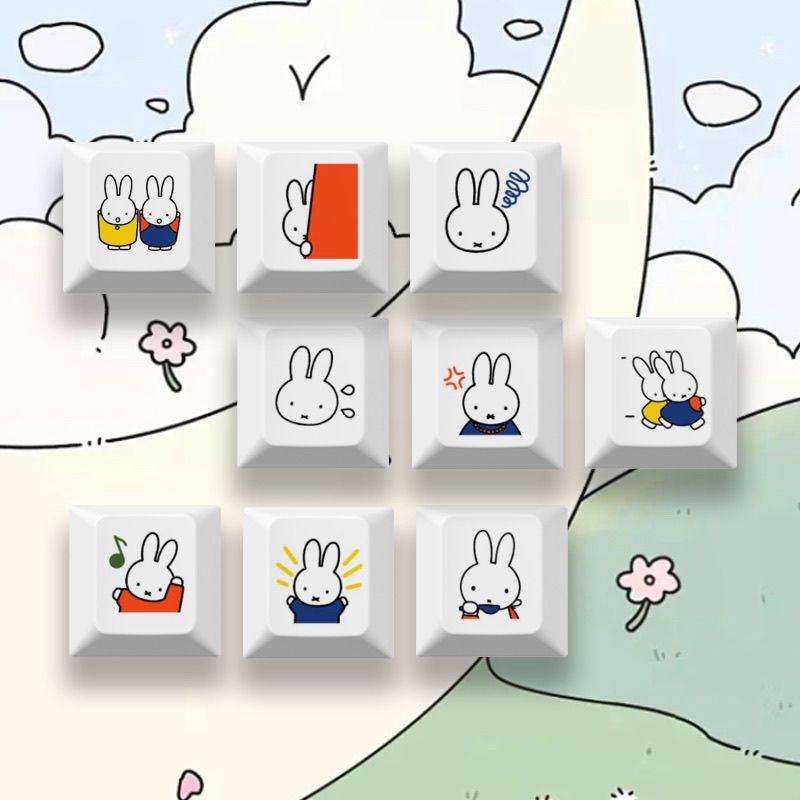 New Miffy rabbit cartoon cute  - Gaming Keyboard Mechanical recension och pris