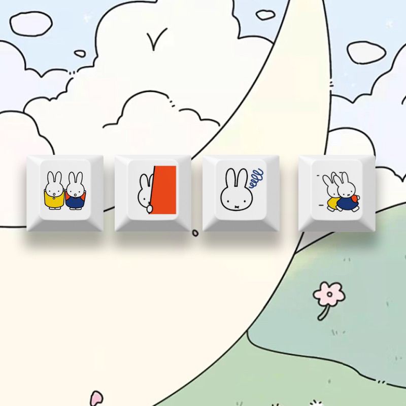 New Miffy rabbit cartoon cute  - Gaming Keyboard Mechanical recension och pris