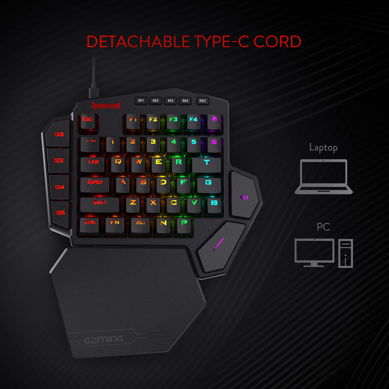 Redragon K585 DITI One-Handed  - Gaming Keyboard Half recension och pris