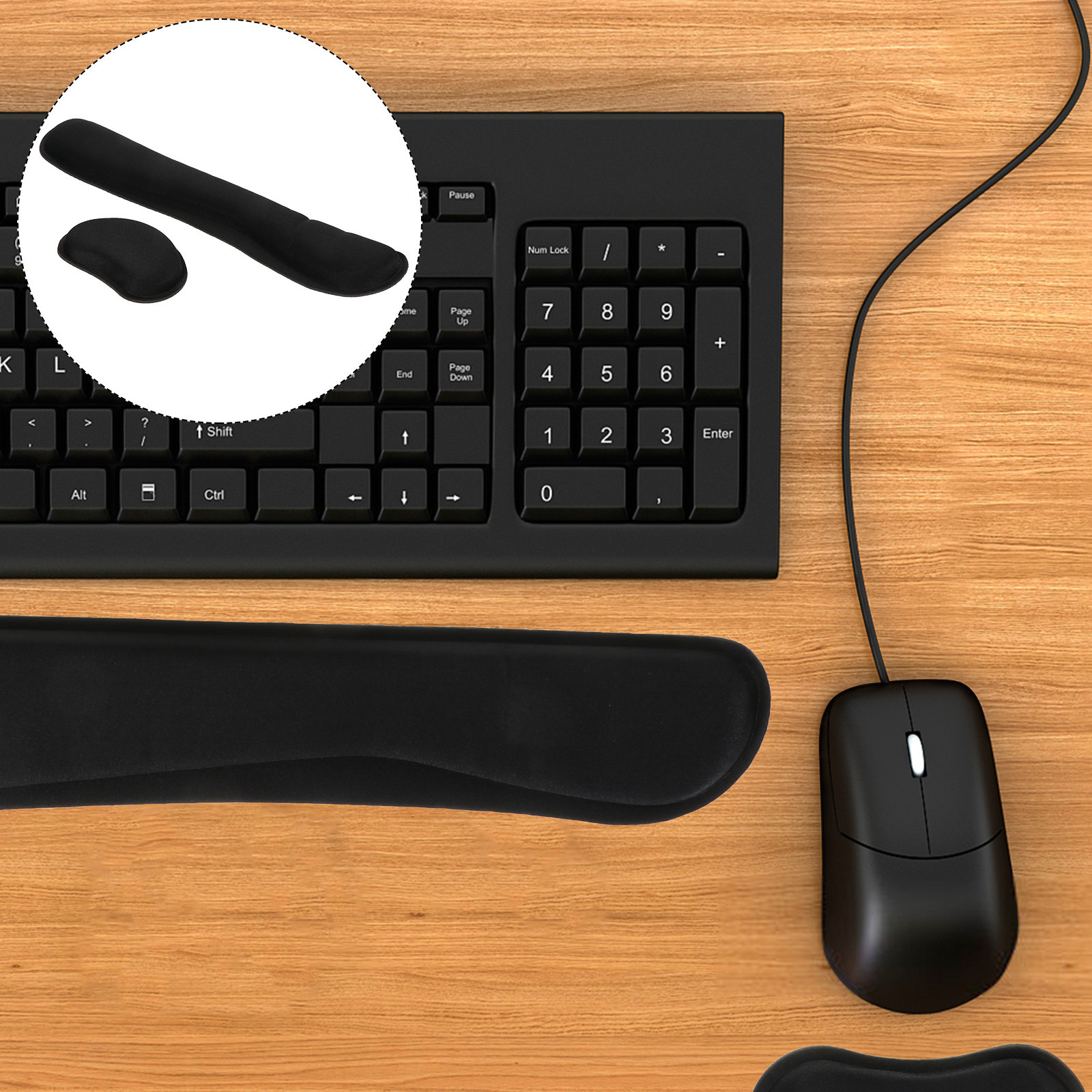 1Set Memory Foam Wrist Rest Se - Gaming Keyboard Mouse Set recension och pris
