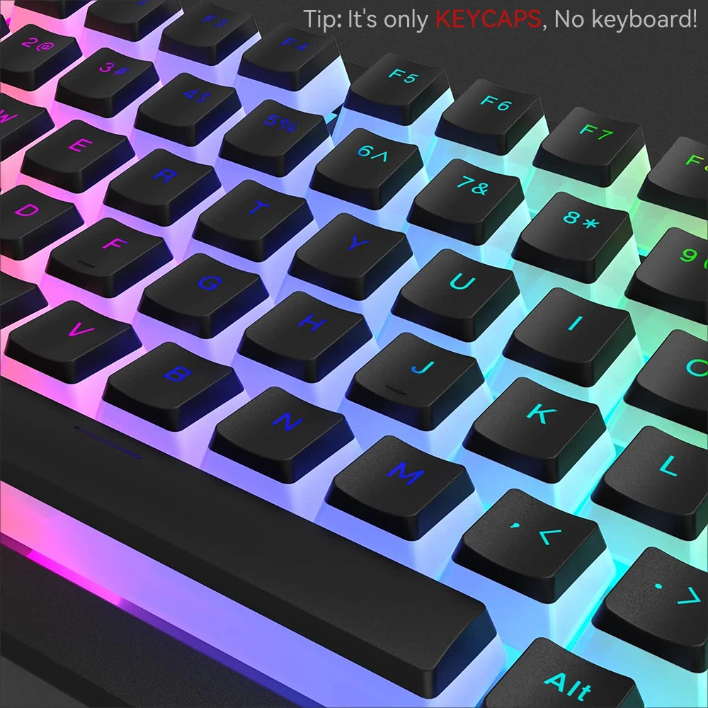 New Pudding PBT Keycaps 129 Ke - Gaming Keyboard Half recension och pris