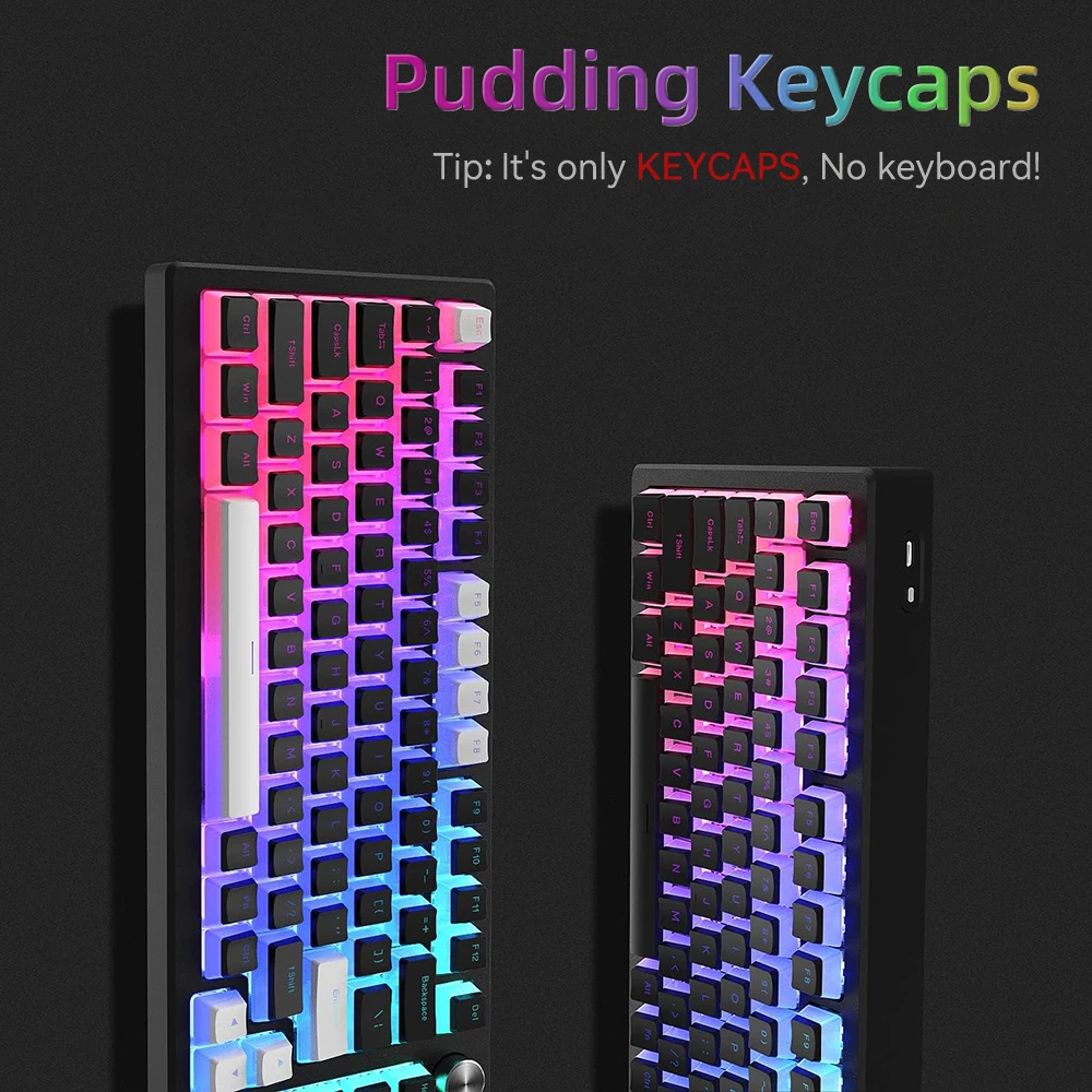 New Pudding PBT Keycaps 129 Ke - Gaming Keyboard Half recension och pris