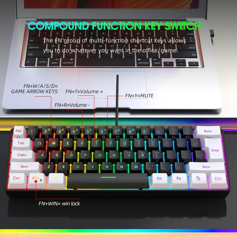 Keyboard and Mouse 60% Compute - Gaming Keyboard And Mouse Combo recension och pris