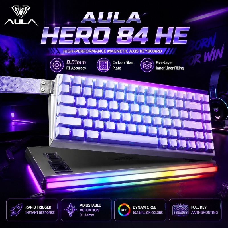 AULA HERO84 Magnetic Gaming Me - Gaming Keyboard Hot Swappable recension och pris