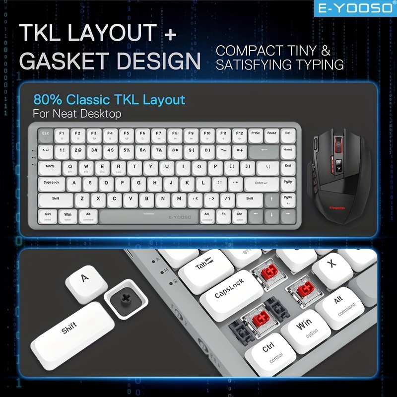 E-YOOSO Tri-Mode 2.4GWireless/ - Gaming Keyboard E Yooso recension och pris
