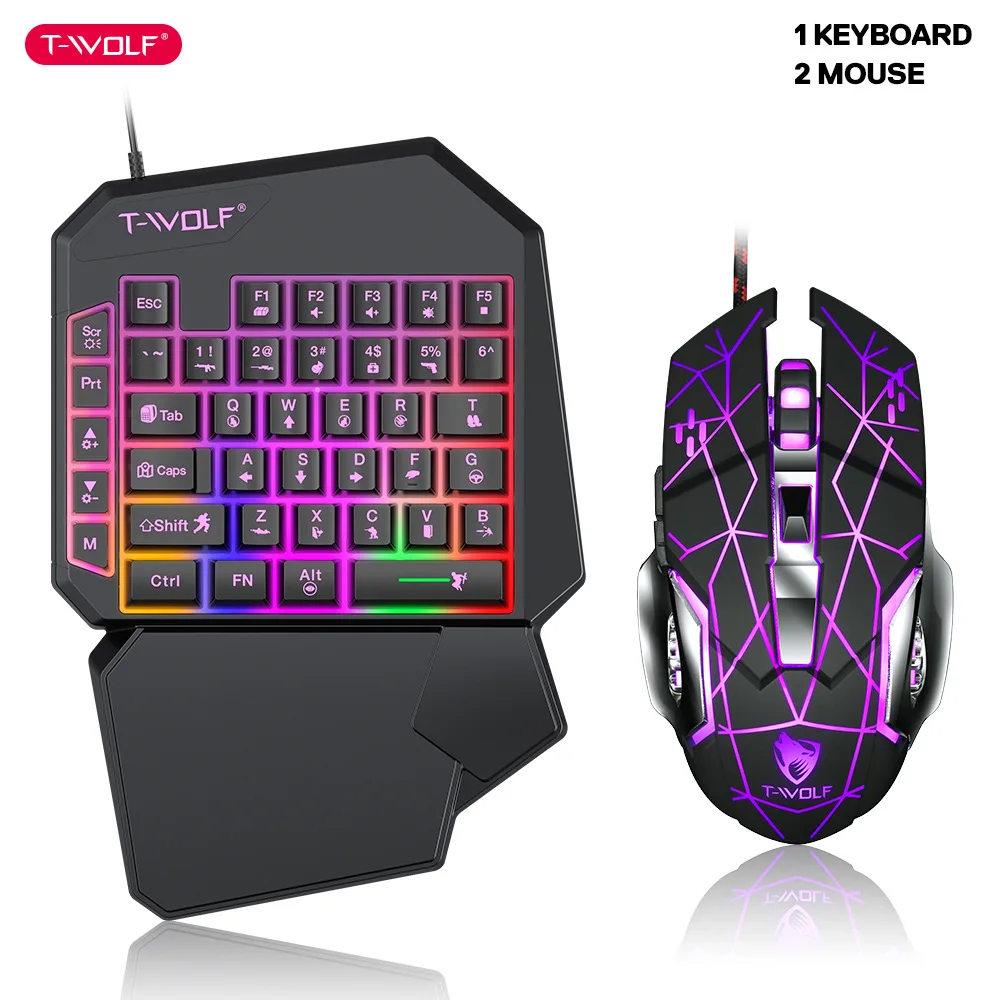 T-WOLF TF900 One Handed Keyboa - Gaming Keyboard Half recension och pris