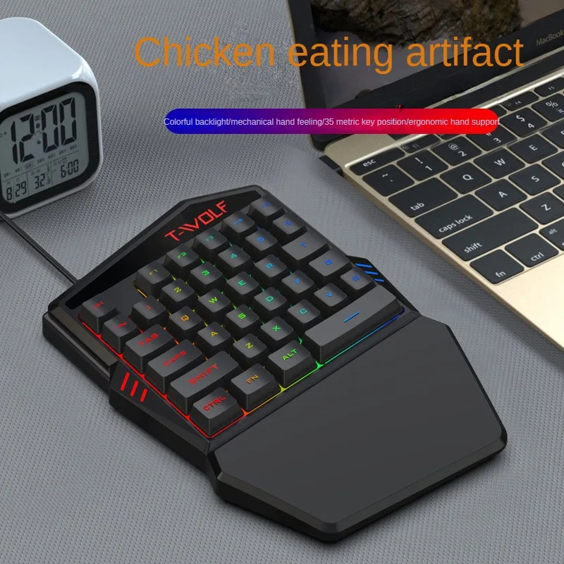 T-WOLF TF900 One Handed Keyboa - Gaming Keyboard Half recension och pris