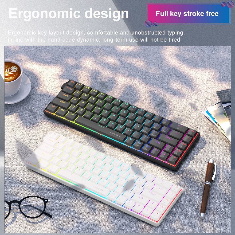 E-YOOSO A68 RGB Mini Slim USB  - Gaming Keyboard E Yooso recension och pris