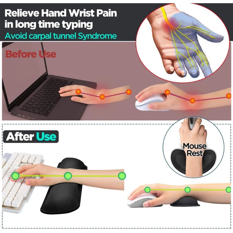 Ergonomic Keyboard Wrist Rest  - Gaming Keyboard Mouse Set recension och pris