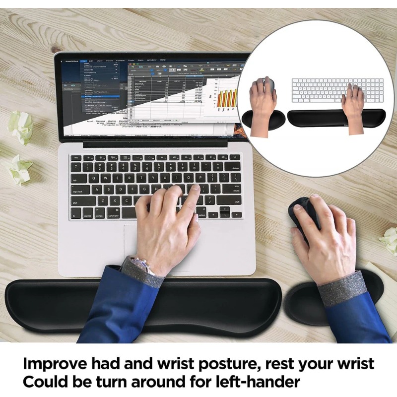 Ergonomic Keyboard Wrist Rest  - Gaming Keyboard Mouse Set recension och pris