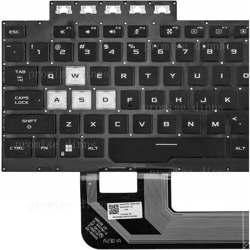 M   US Keyboard for Asus TUF G - Gaming Keyboard Backlit recension och pris