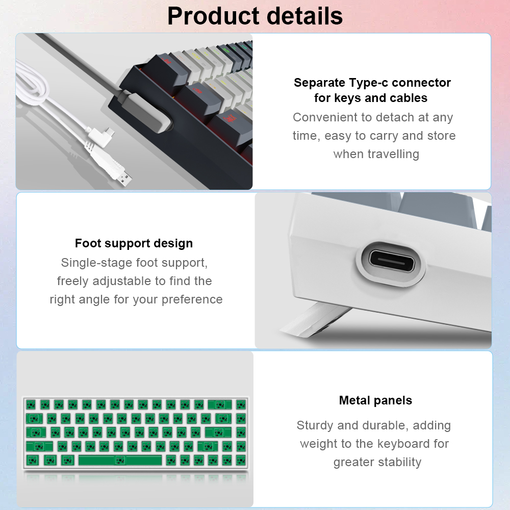 E-YOOSO Z686 RGB USB 60% Mini  - Gaming Keyboard E Yooso recension och pris
