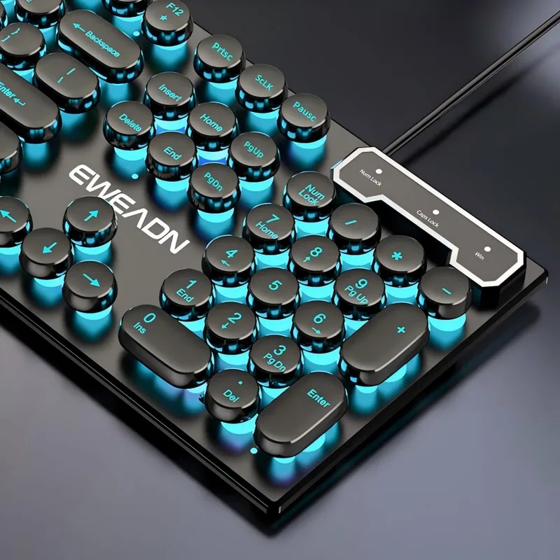 Retro Punk Mechanical Feel Key - Gaming Keyboard Backlit recension och pris