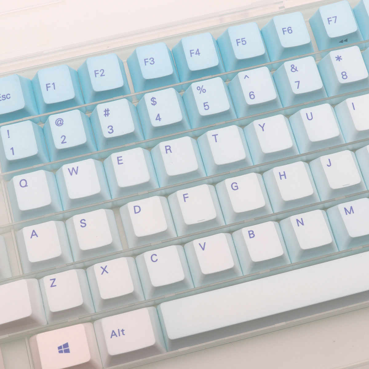 87 Keys Frost Blue Keycaps Che - Keyboard Gaming Blue Switch recension och pris