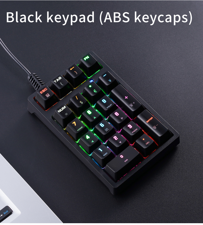T21 Mini Number Keypad RGB Bac - Keyboard Gaming Blue Switch recension och pris