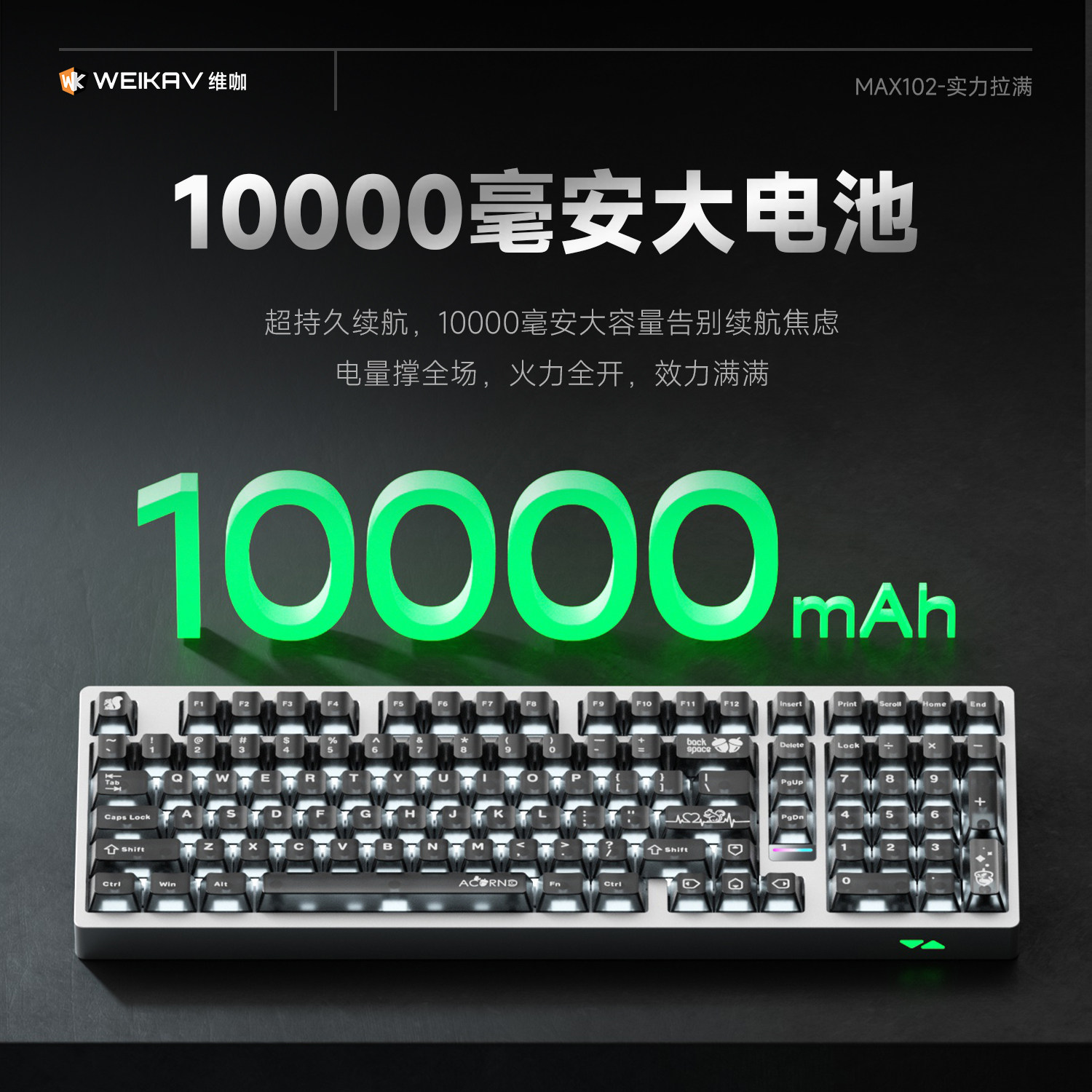 Weika Max102 Aluminum Case Wir - Gaming Keyboard Mechanical recension och pris