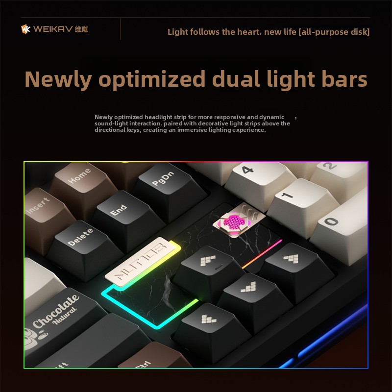 WEIKAV NUT108 Mechanical Keybo - Gaming Keyboard Ergo recension och pris