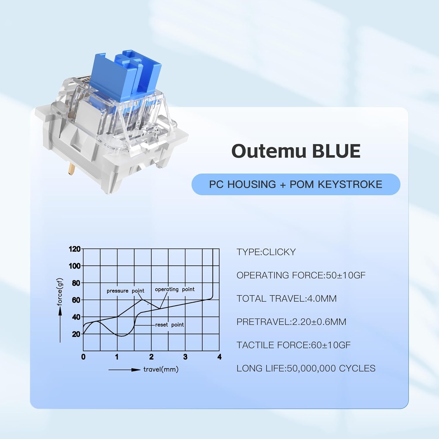 100 Practical Blue Switches, H - Gaming Keyboard Hot Swappable recension och pris