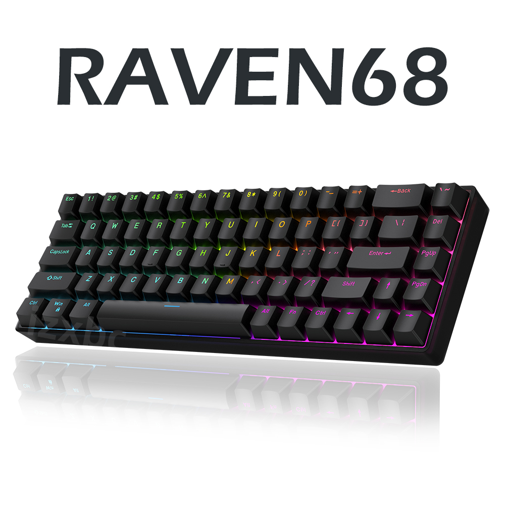 Raven68 Wired Mechanical Keybo - Gaming Keyboard Half recension och pris