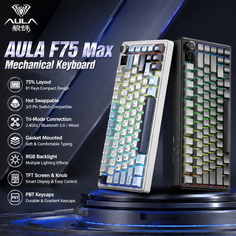AULA F75 Max Mechanical Keyboa - Gaming Keyboard Mechanical recension och pris