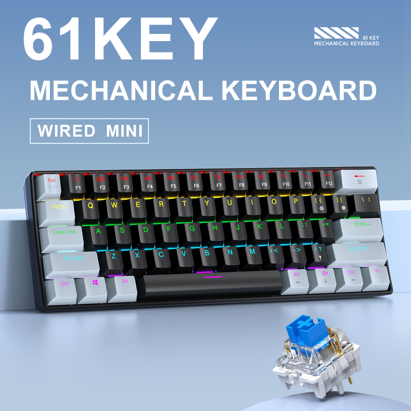 APAYADO K61 Mini 60% Gaming Ke - Keyboard Gaming Blue Switch recension och pris