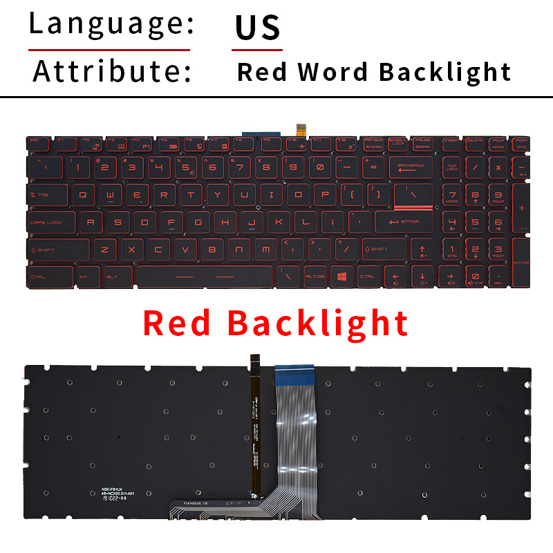 US/RU/SP/FR/TR/AR/NE Backlit K - Gaming Keyboard Backlit recension och pris