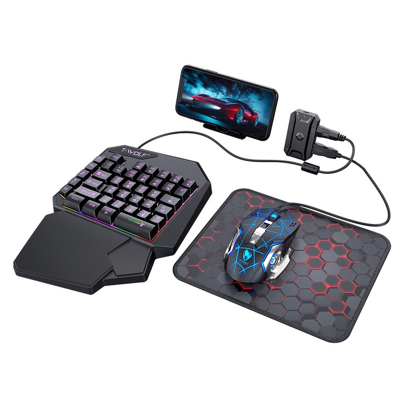 T-Wolf Tf950 5 In 1 One Handed - Gaming Keyboard Half recension och pris