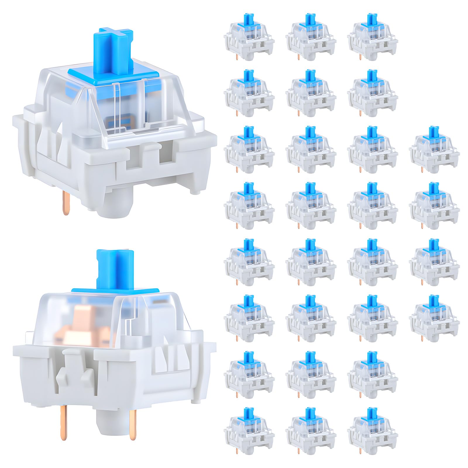 30 PCS Mechanical Keyboard Swi - Keyboard Gaming Blue Switch recension och pris