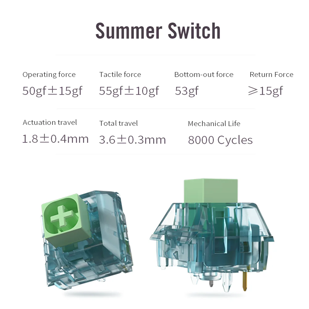 Kailh BOX Summer Switches Soun - Gaming Keyboard Hot Swappable recension och pris