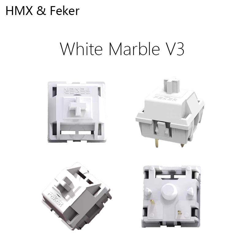 HMX Feker White Marble V3 Hot  - Gaming Keyboard Hot Swappable recension och pris