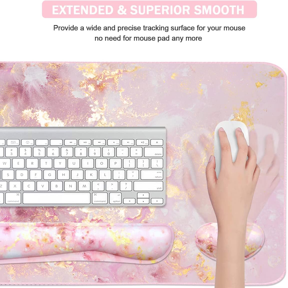 Large Gaming Mouse Pad with Ke - Gaming Keyboard Mouse Set recension och pris