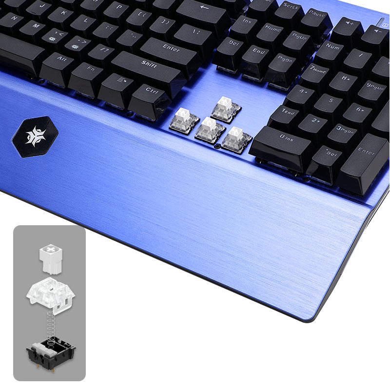 HEXGEARS GK739 Hot Swappable d - Keyboard Gaming Blue Switch recension och pris