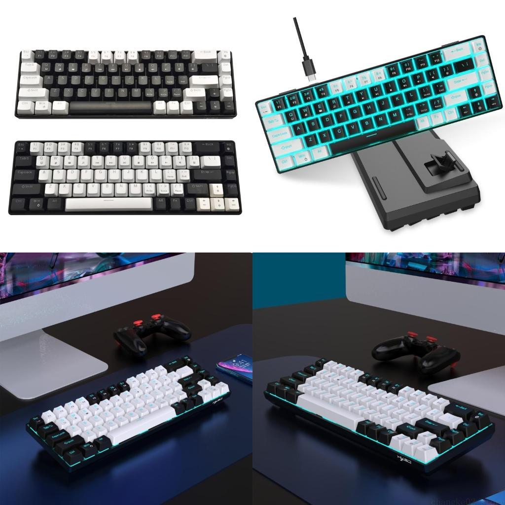 Portable 68Keys Mechanical Gam - Keyboard Gaming Blue Switch recension och pris