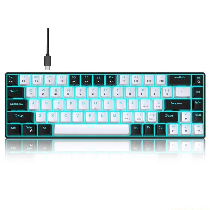 Portable 68Keys Mechanical Gam - Keyboard Gaming Blue Switch recension och pris
