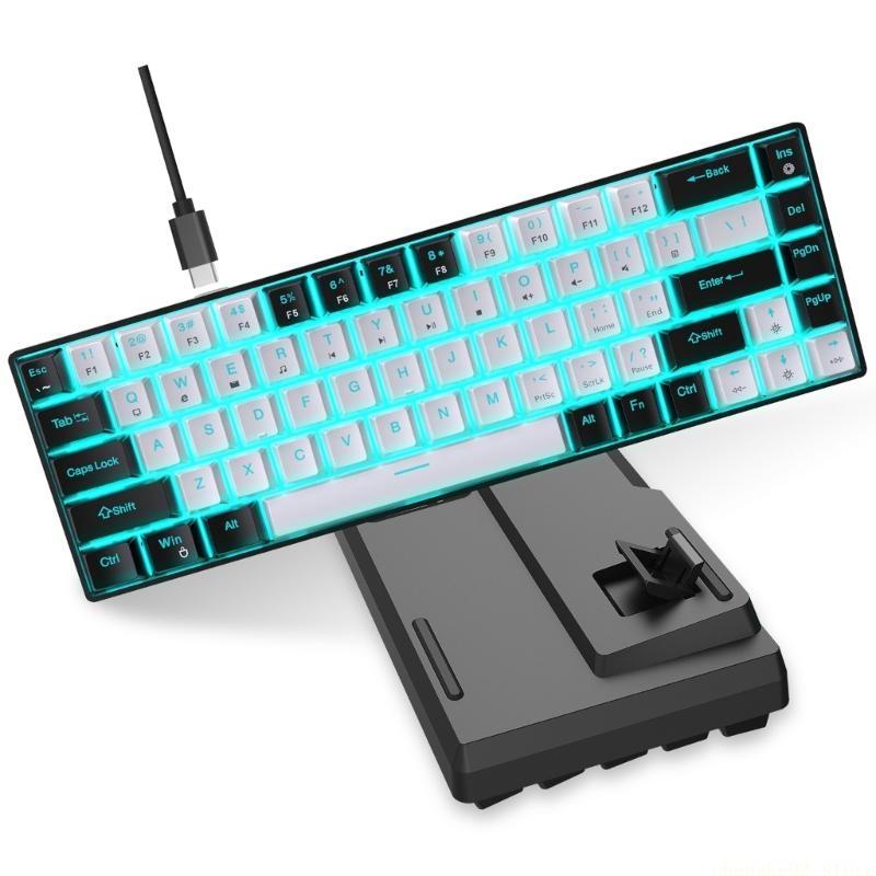 Portable 68Keys Mechanical Gam - Keyboard Gaming Blue Switch recension och pris